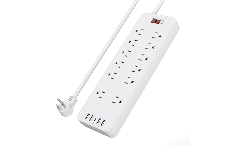 SL-812S Power Strip Surge Protector 12 AC Outlets and USB C Charging Ports 6