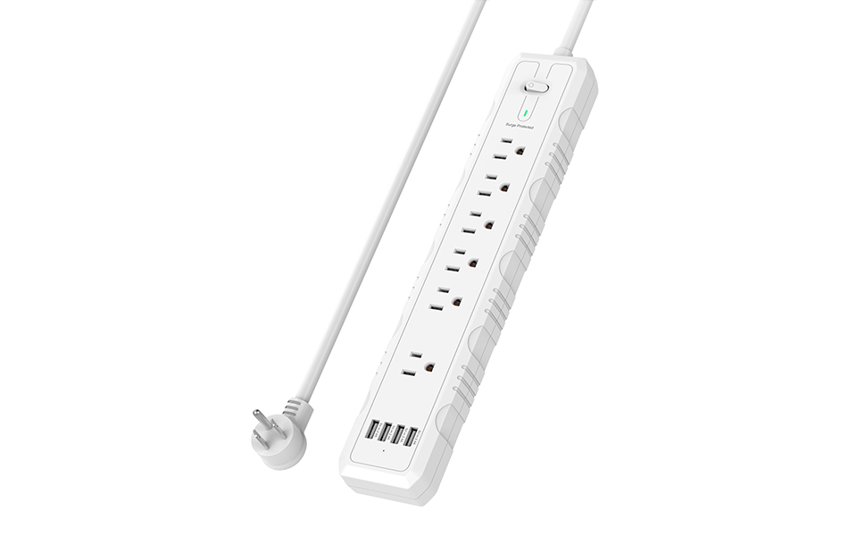 806SD-4A Portable Power Strip 4 5 6 outlets 4 USB charging ports safety